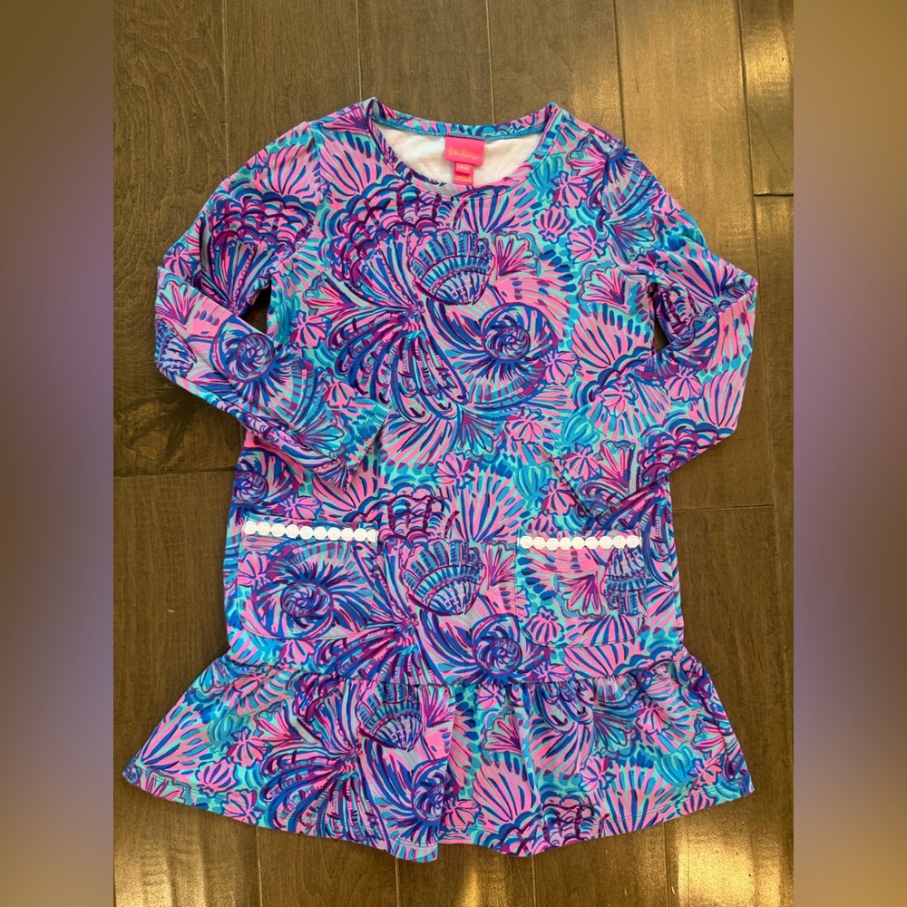 Girls' Lilly Long-Sleeve Shells Ruffle Dress